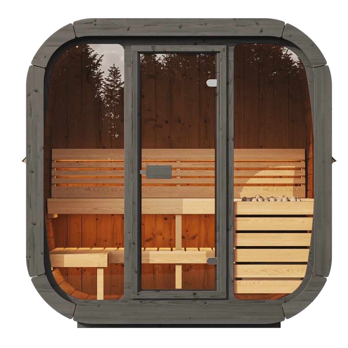SaunaLife CL4G Cube-Series 3-Person Outdoor Sauna