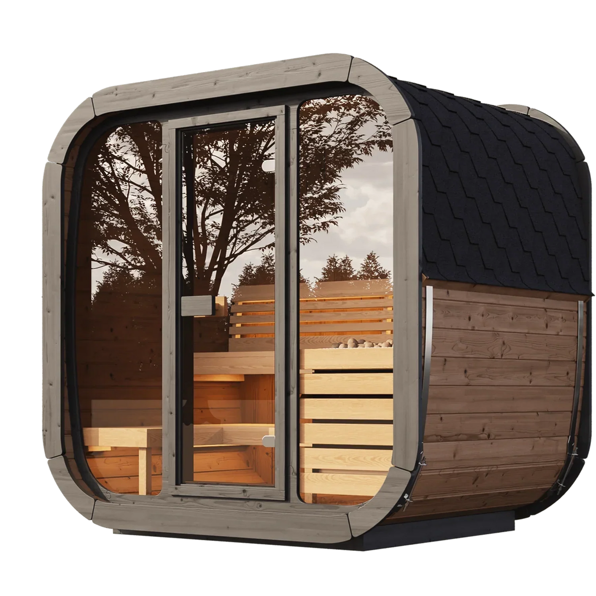 SaunaLife CL4G Cube-Series 3-Person Outdoor Sauna
