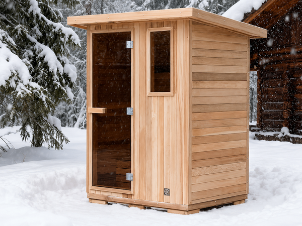 Sauna cabine d'extérieur — Bois de pin thermo-traité | 2-3 personnes