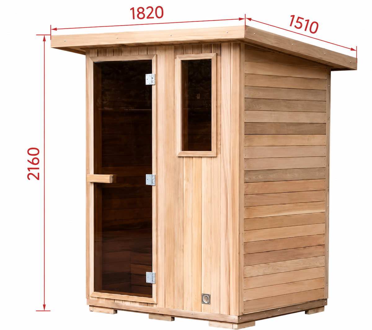 Outdoor Cabin Sauna — Red Cedar / Thermo Wood / Pine | 2-3 Person
