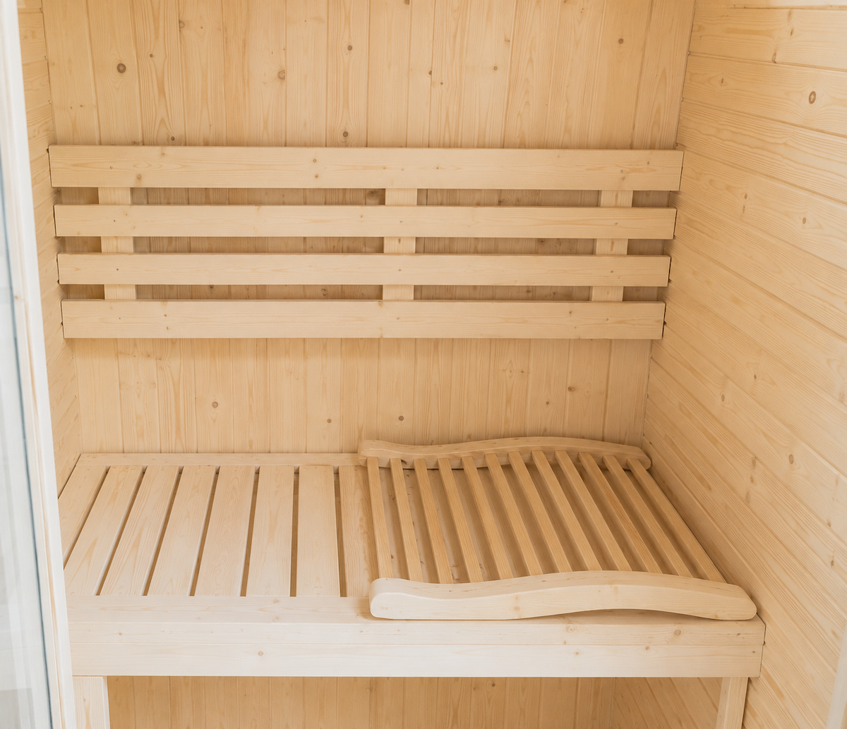 Sauna cube extérieur avec panneau entièrement vitré – Bois de pin thermo-traité | 1-2 personnes