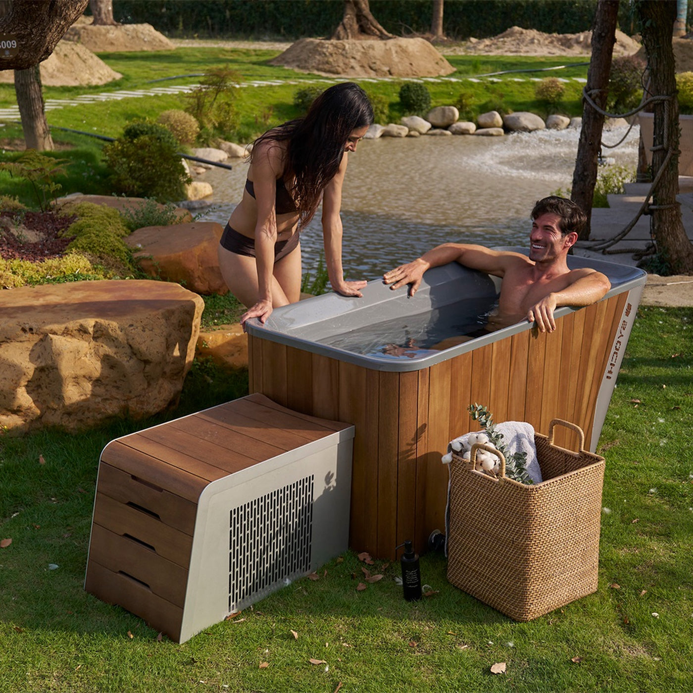 Premium Wood-Clad Ice Bath