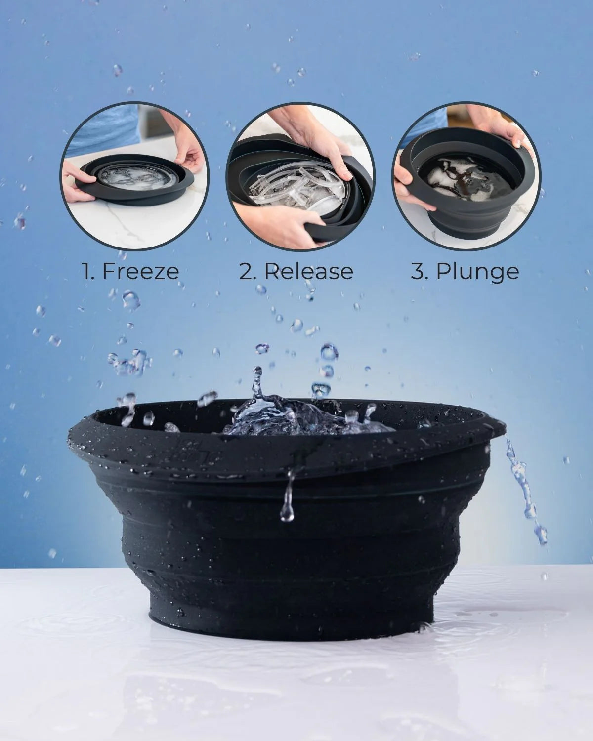 Face Ice Bath Bowl, Ciotola pieghevole per il bagno di Face Ice Bath Bowl, Ciotola pieghevole per il bagno di