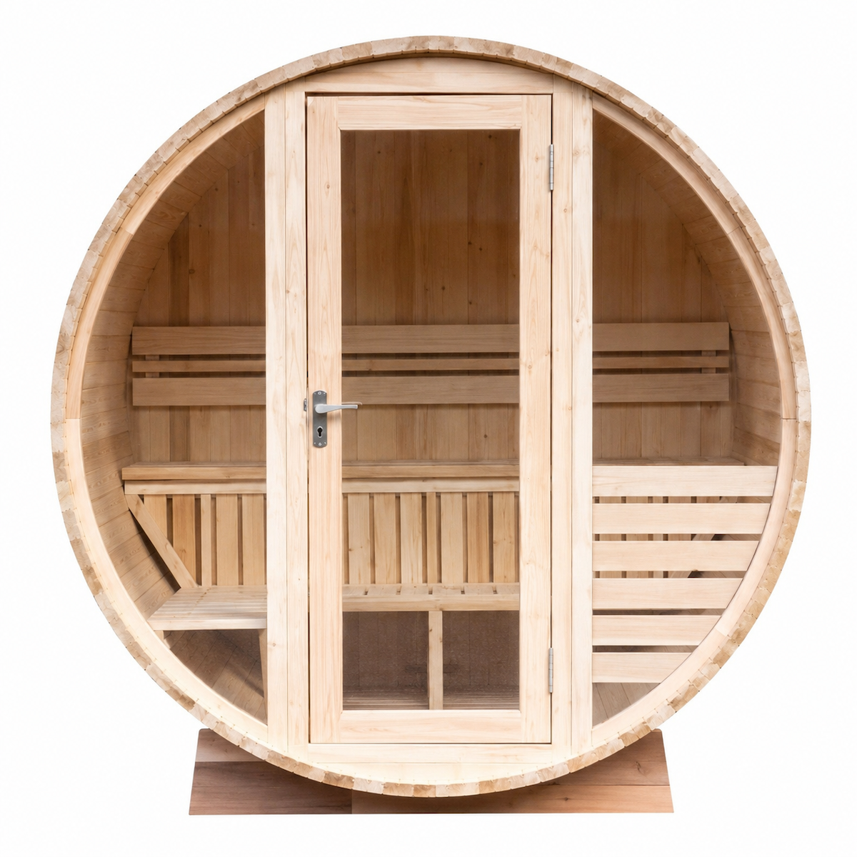 Compact Outdoor Barrel Sauna — Red Cedar / Thermo Wood / Pine | 2-4 Person