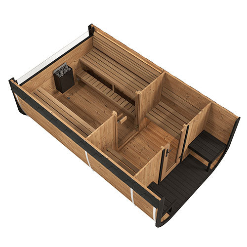 SaunaLife CL12GCP Cube-Series Outdoor Sauna