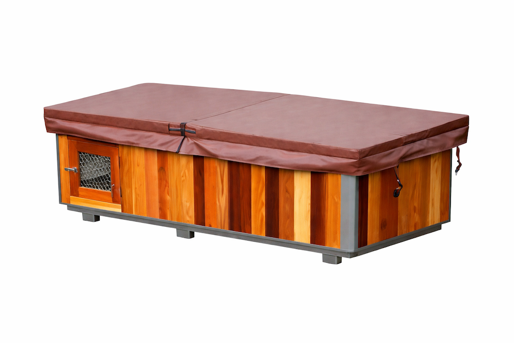 Red Cedar Outdoor Cold Plunge Tub | 304 Stainless Steel Ice Bath with Built-In Chiller | IceBath USA