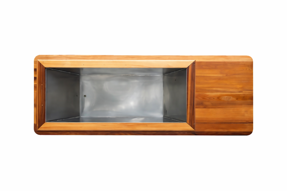 Red Cedar Outdoor Cold Plunge Tub | 304 Stainless Steel Ice Bath with Built-In Chiller | IceBath USA