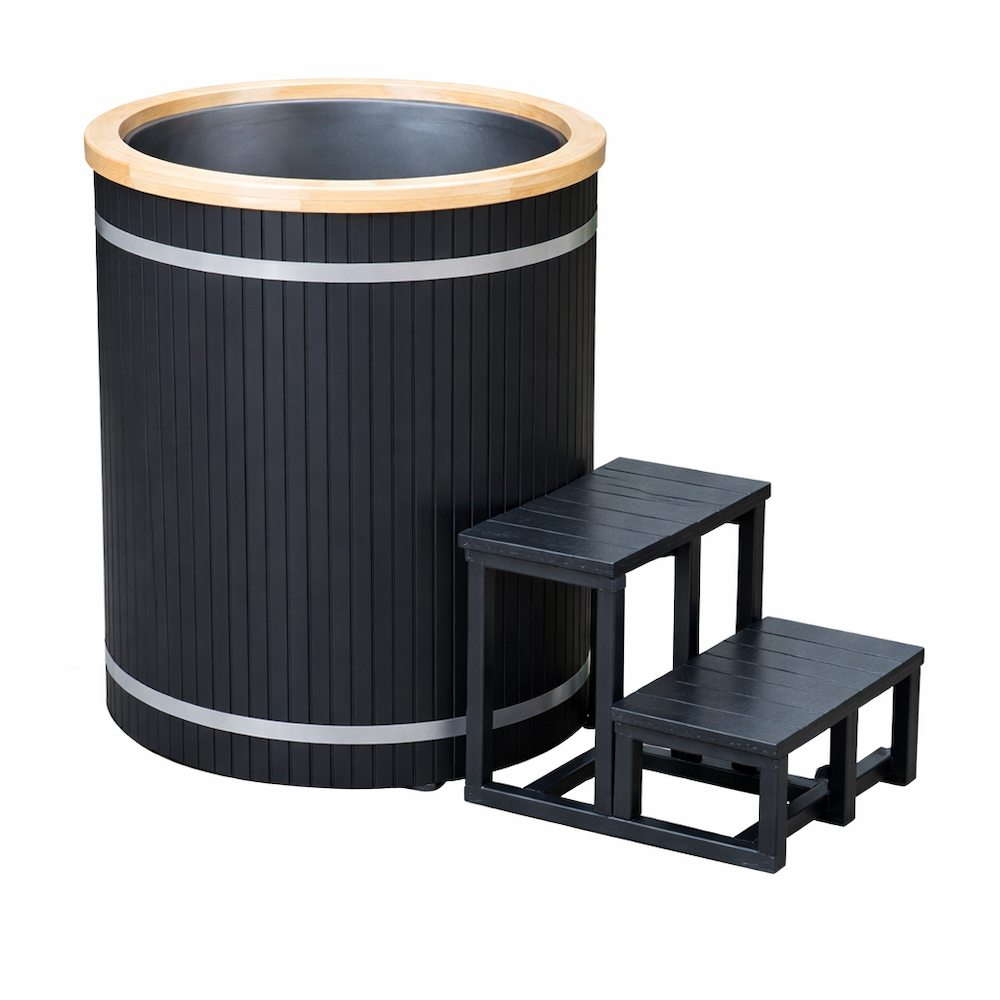 Round Cedar Barrel Ice Bath