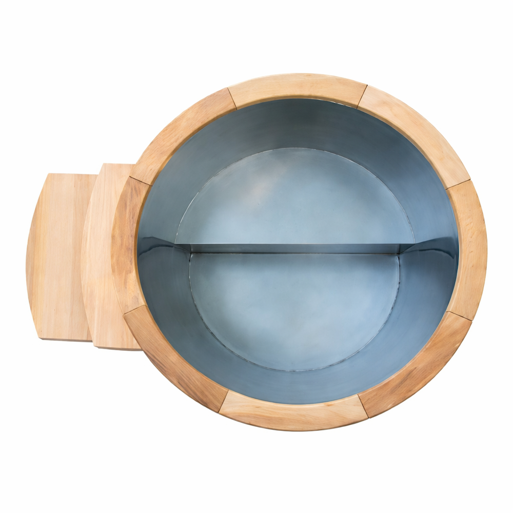 Round Cedar Barrel Ice Bath
