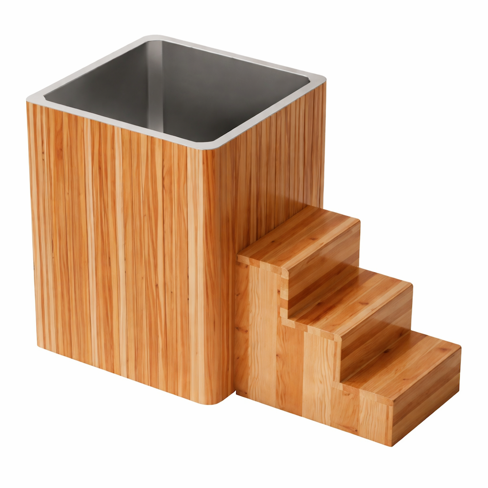 Square Cedar Ice Bath