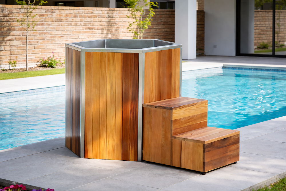 Hexagonal Cedar Ice Bath
