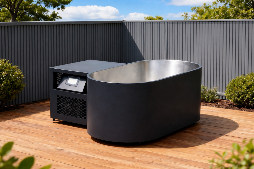 Black Oval Steel Ice Bath