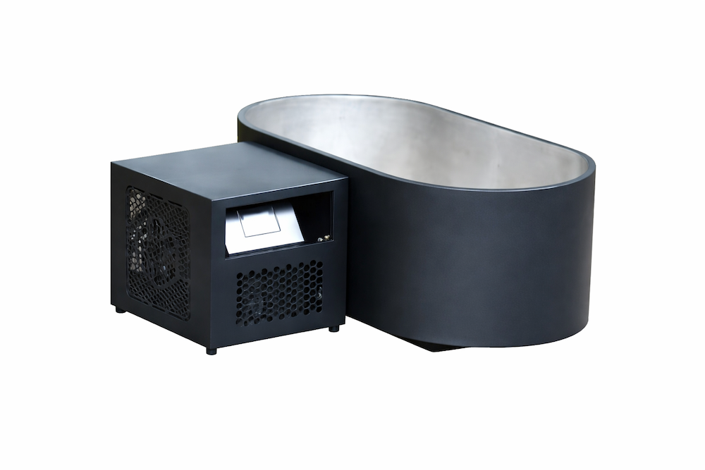 Black Oval Steel Ice Bath