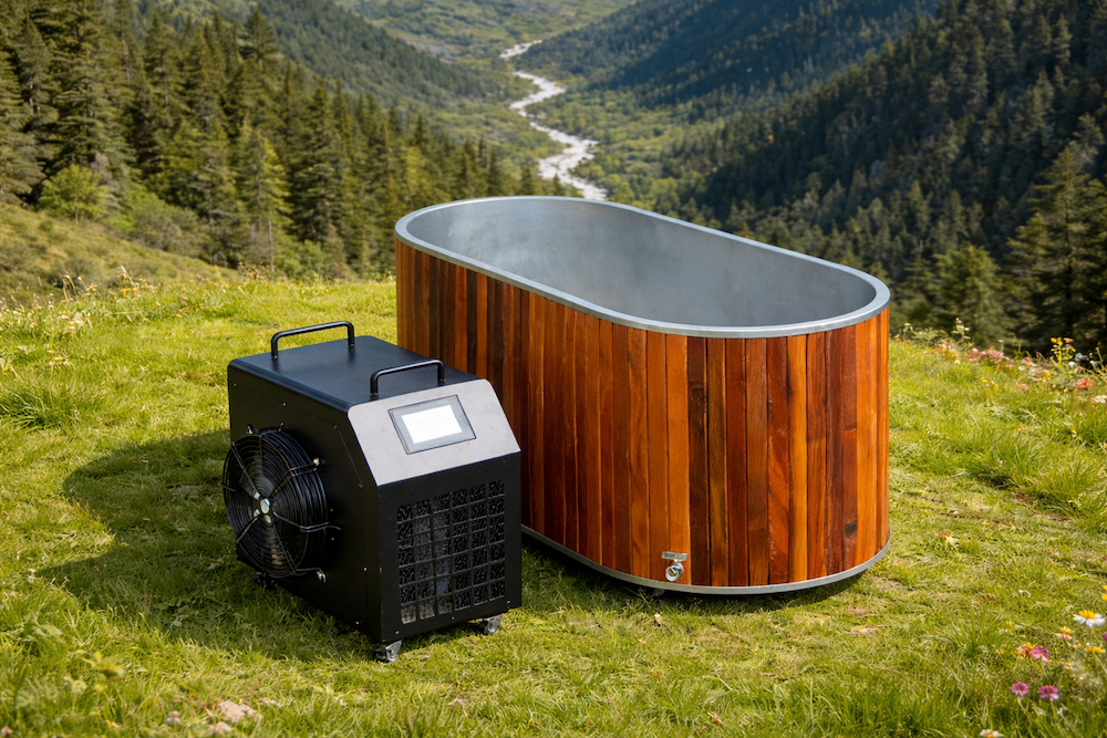 Oval Cedar Sit-In Ice Bath