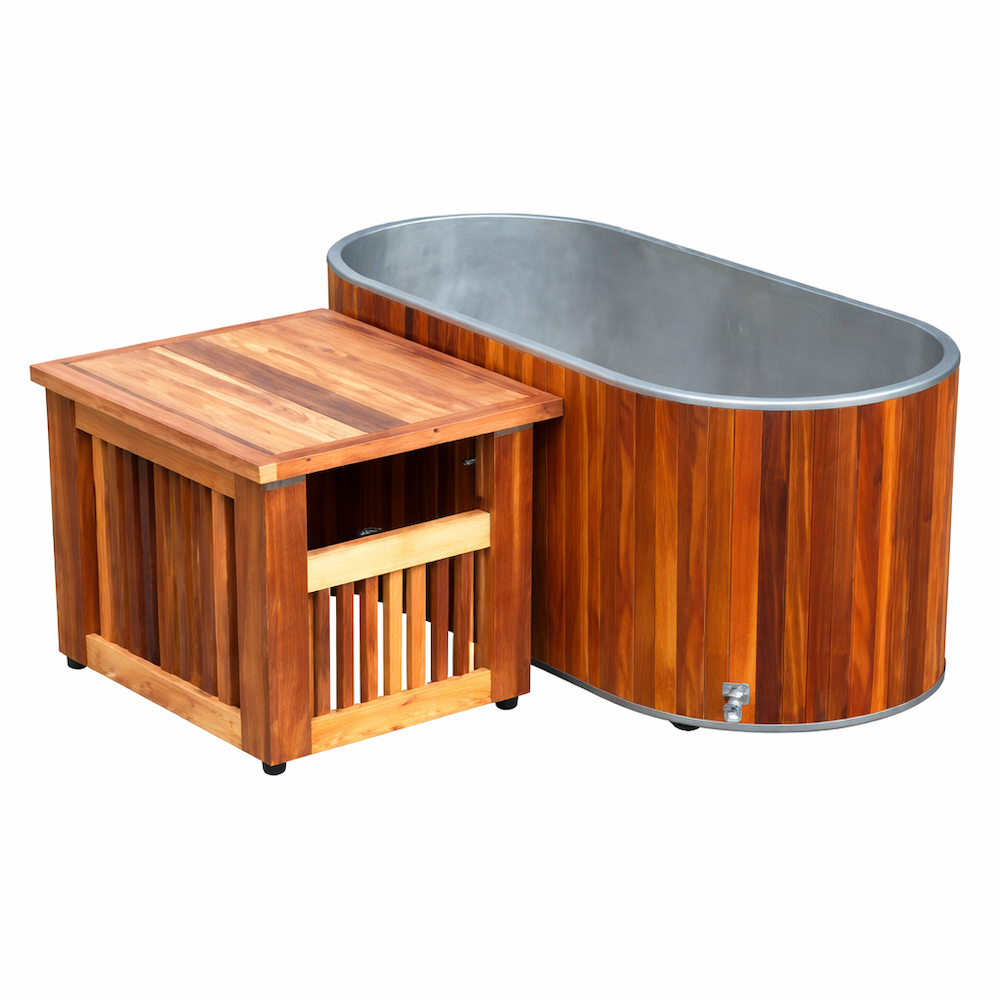 Oval Cedar Sit-In Ice Bath