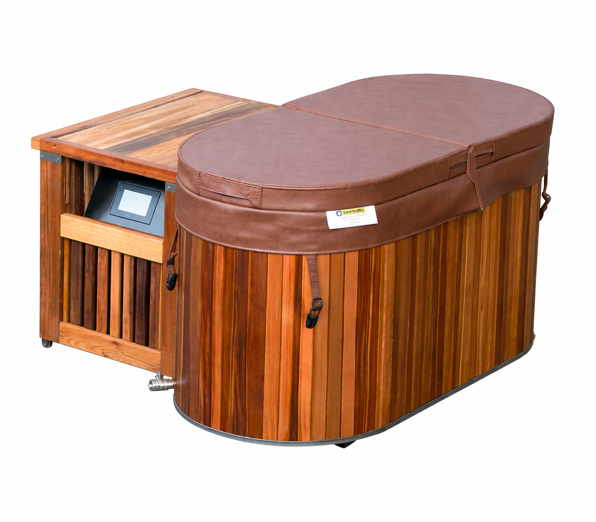 Oval Cedar Sit-In Ice Bath