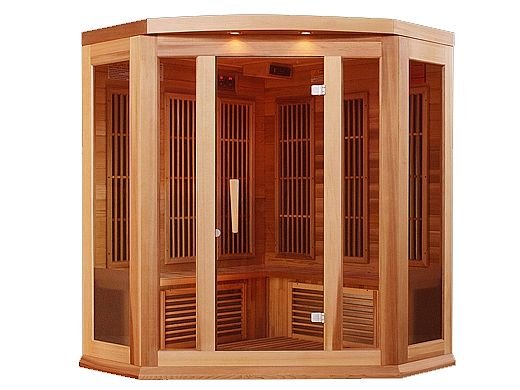 Maxxus 3-Person Corner FAR Infrared Sauna Carbon Low EMF with Canadian Red Cedar