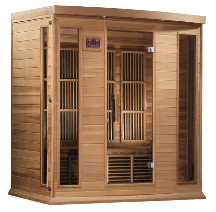 Maxxus 4-Person Low EMF FAR Infrared Sauna Canadian Red Cedar