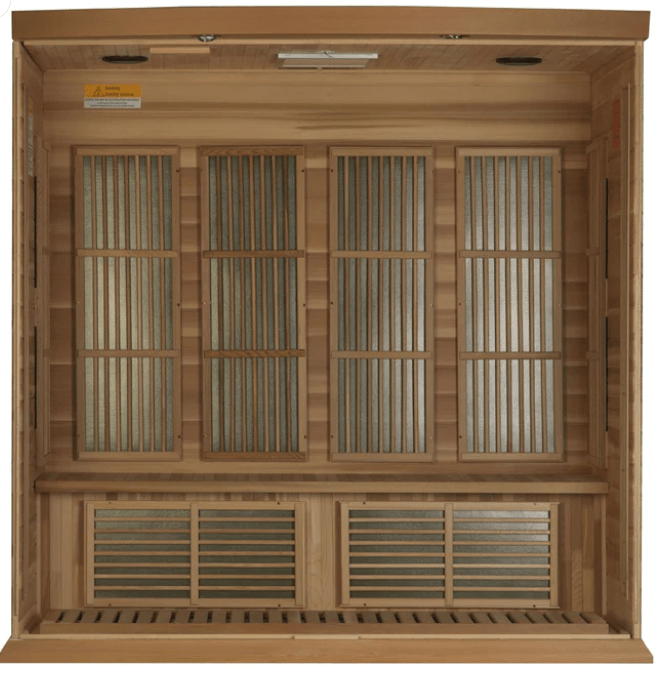 Maxxus 4-Person Low EMF FAR Infrared Sauna Canadian Red Cedar