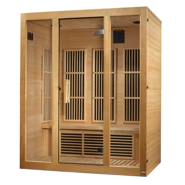 Maxxus "Bellevue" 3-Person Low EMF FAR Infrared Sauna with Canadian Hemlock