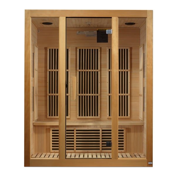 Maxxus "Bellevue" 3-Person Low EMF FAR Infrared Sauna with Canadian Hemlock