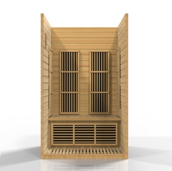 Maxxus "Seattle" Edition 2-Person Low EMF FAR Infrared Carbon Sauna with Canadian Hemlock
