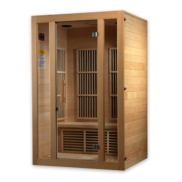 Maxxus "Seattle" Edition 2-Person Low EMF FAR Infrared Carbon Sauna with Canadian Hemlock