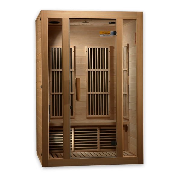 Maxxus "Seattle" Edition 2-Person Low EMF FAR Infrared Carbon Sauna with Canadian Hemlock