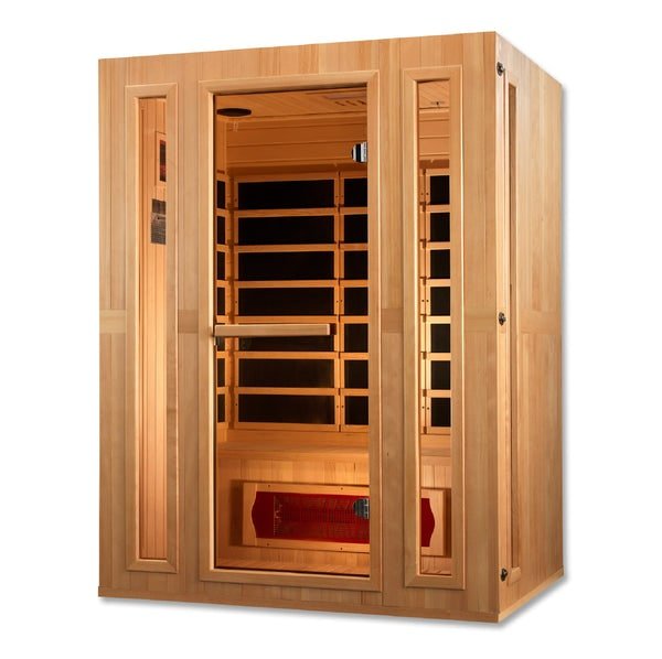 Maxxus "Trinity" Dual Tech 3-Person Low EMF FAR Infrared Sauna with Canadian Hemlock