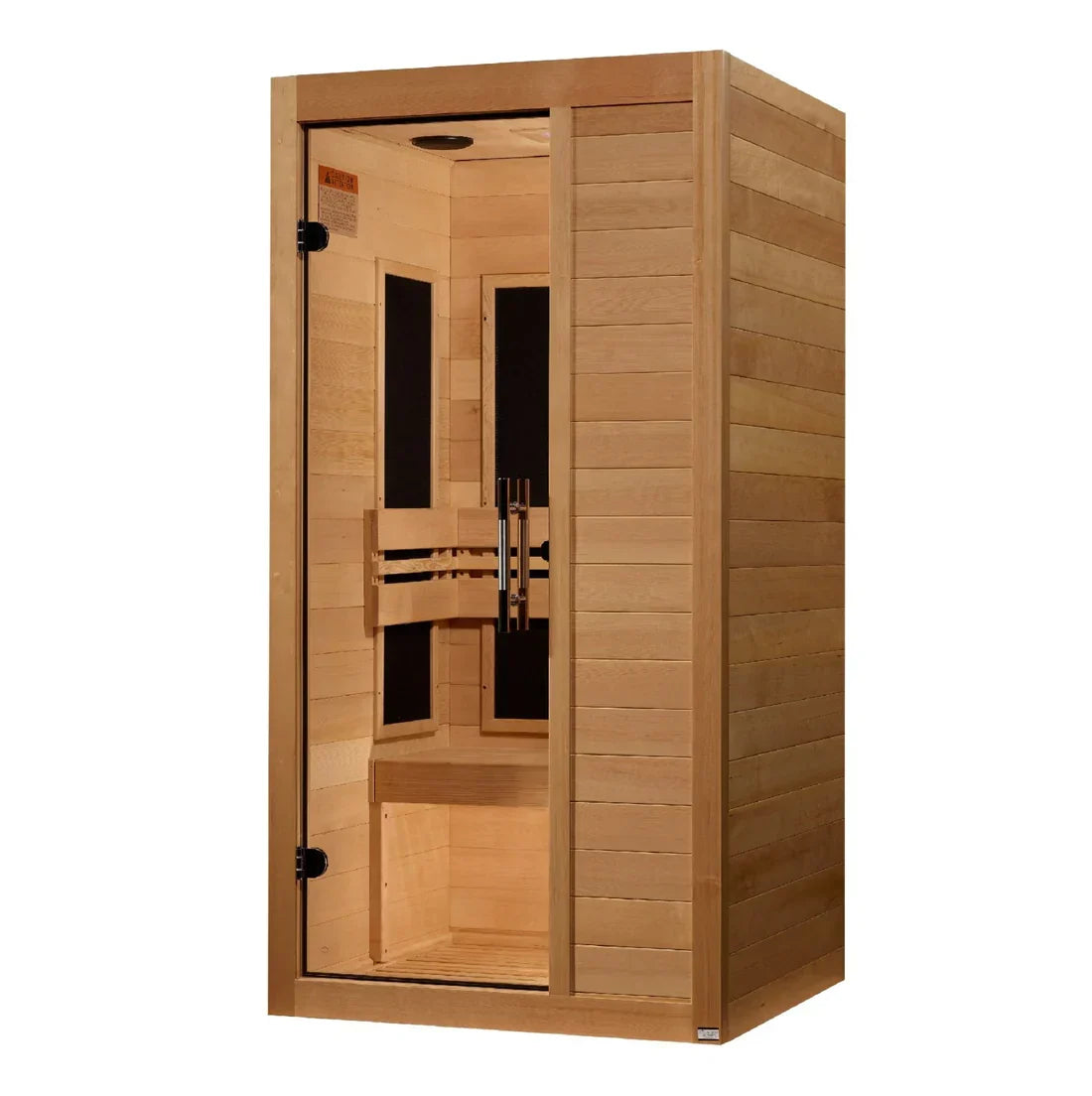 Maxxus S-Line 1-Person Low EMF Infrared Sauna with Canadian Hemlock