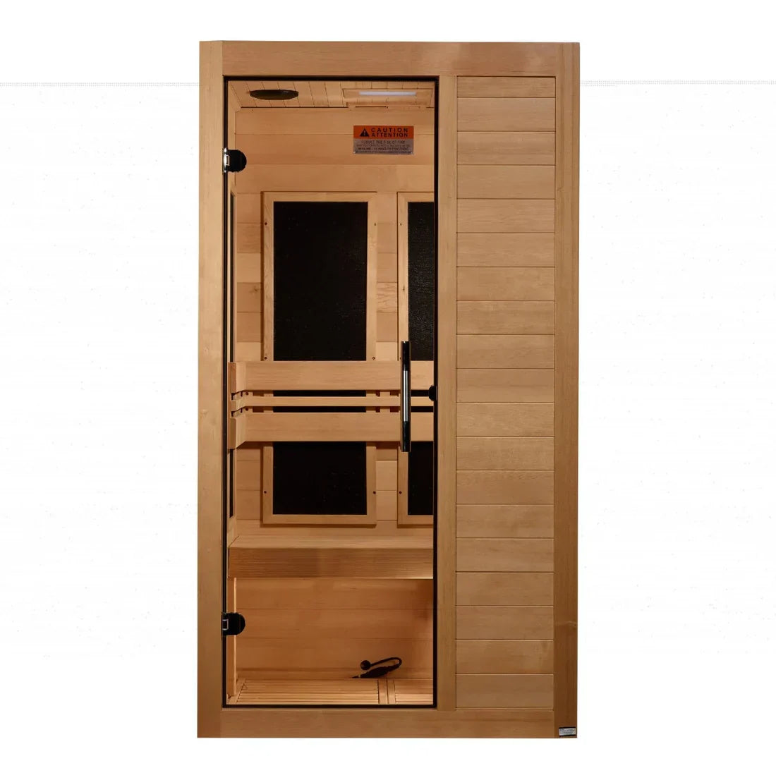 Maxxus S-Line 1-Person Low EMF Infrared Sauna with Canadian Hemlock
