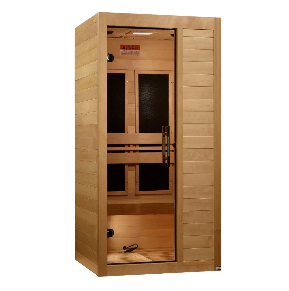 Maxxus S-Line 1-Person Low EMF Infrared Sauna with Canadian Hemlock