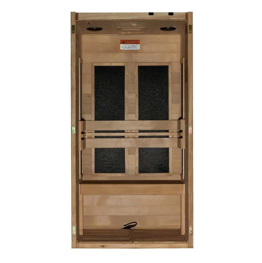 Maxxus S-Line 1-Person Low EMF Infrared Sauna with Canadian Hemlock