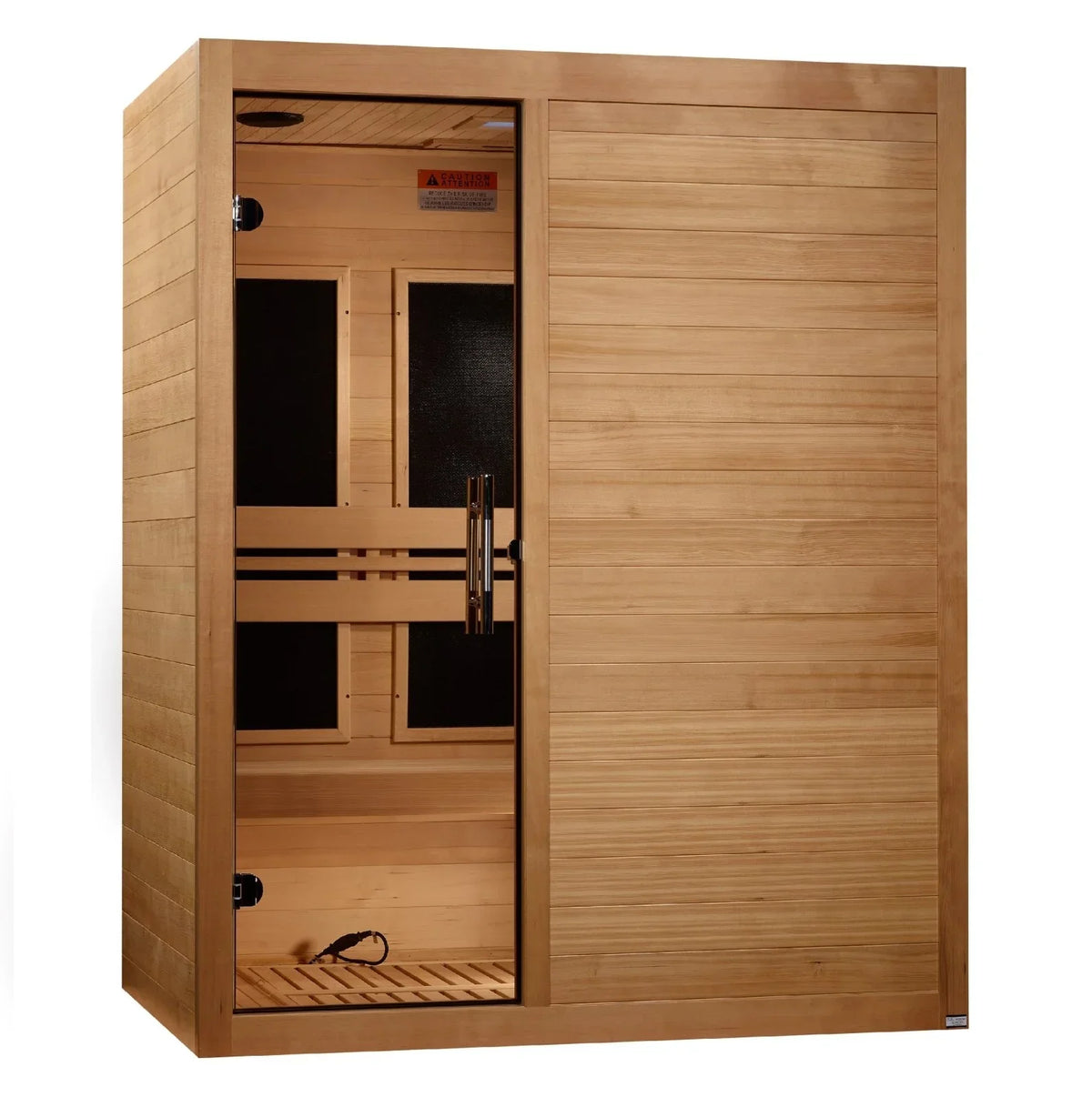 Maxxus S-Line 3-Person Low EMF Infrared Sauna with Canadian Hemlock