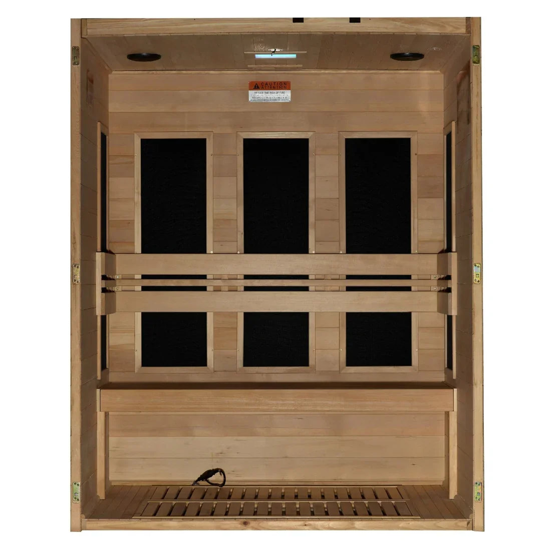 Maxxus S-Line 3-Person Low EMF Infrared Sauna with Canadian Hemlock