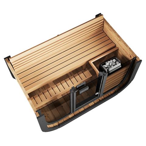 SaunaLife CL4G Cube-Series 3-Person Outdoor Sauna