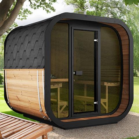 SaunaLife CL7G Cube-Series Outdoor Sauna