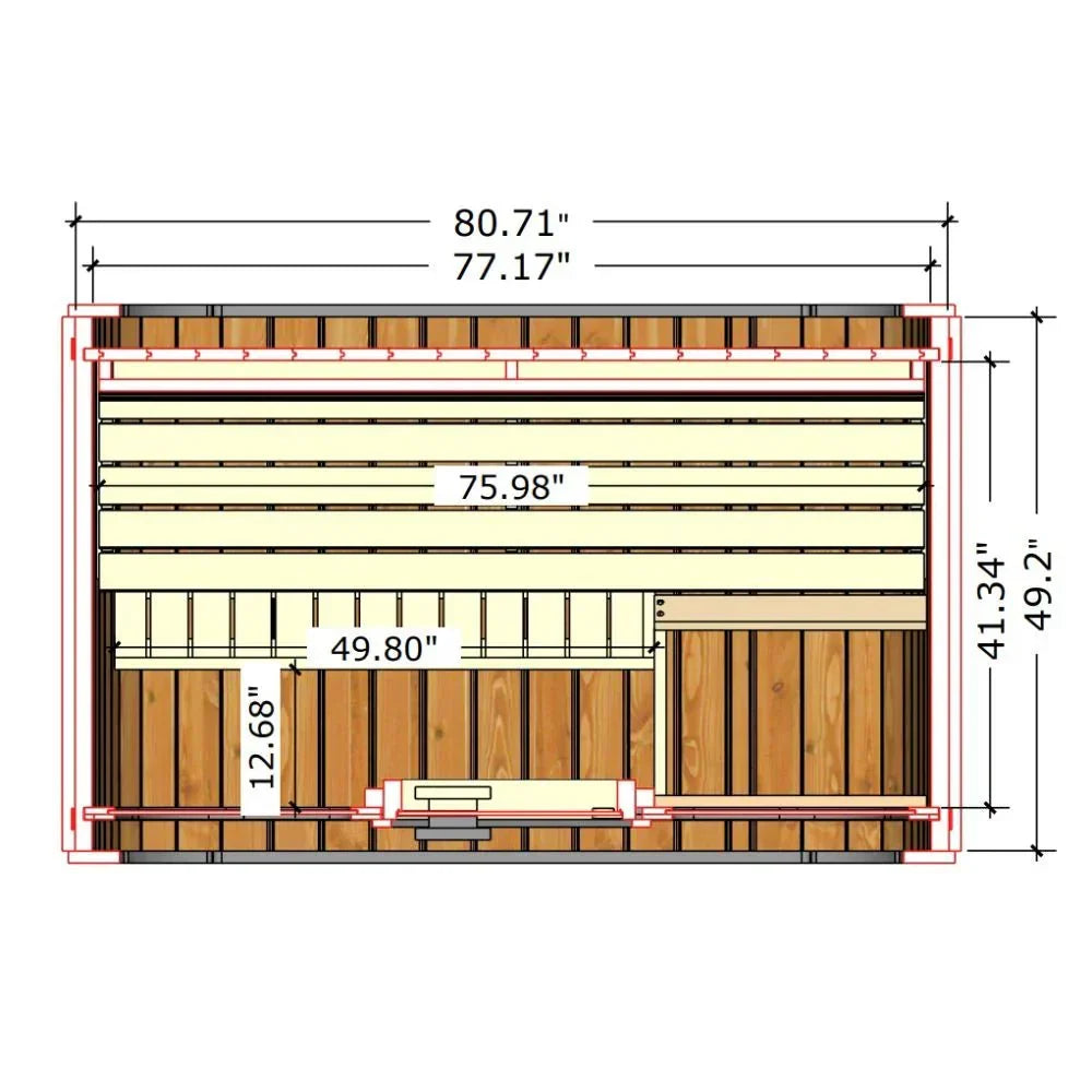 SaunaLife CL7G Cube-Series Outdoor Sauna