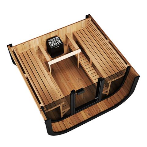 SaunaLife CL7G Cube-Series Outdoor Sauna