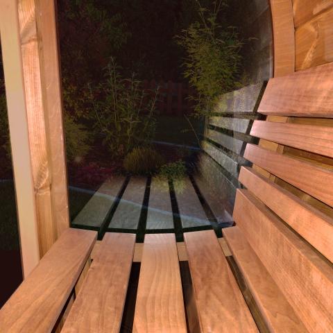 SaunaLife E7G ERGO-Series Glass-Front Barrel Sauna