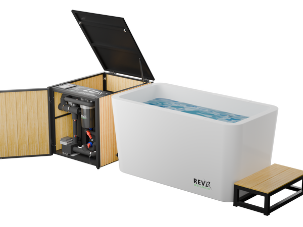 RevX Acrylic X Tub Cold Plunge + LUX High Performance Chiller and Filtration System